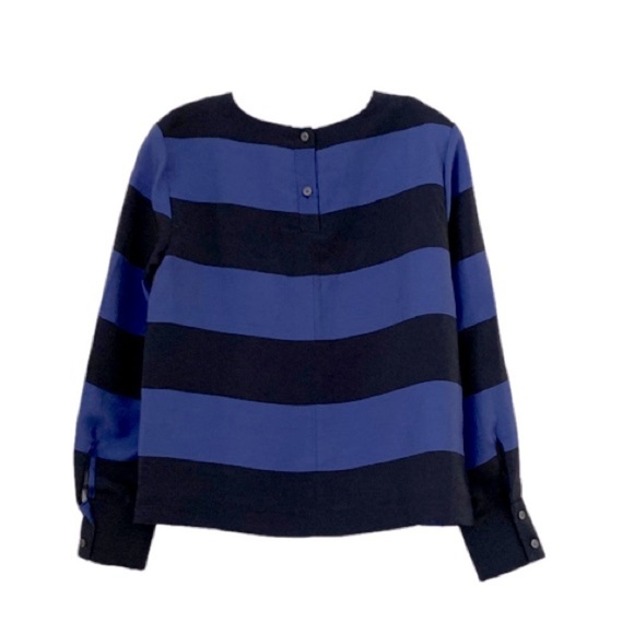 Banana Republic Metallic Shimmer Rugby Striped Blouse - Picture 4 of 12